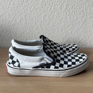 Vans Black and White Checkerboard Slip-Ons